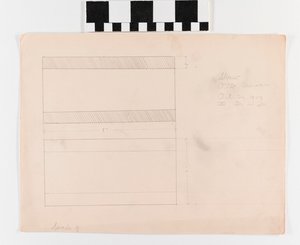 رسم بالقلم الرصاص على ورق مستطيلين بقياسات
